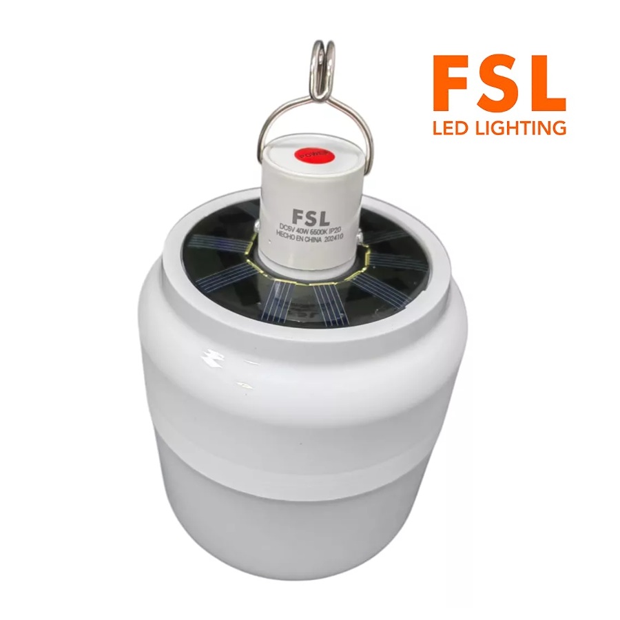 Lampara Portatil Recargable Solar/USB FSL 40w